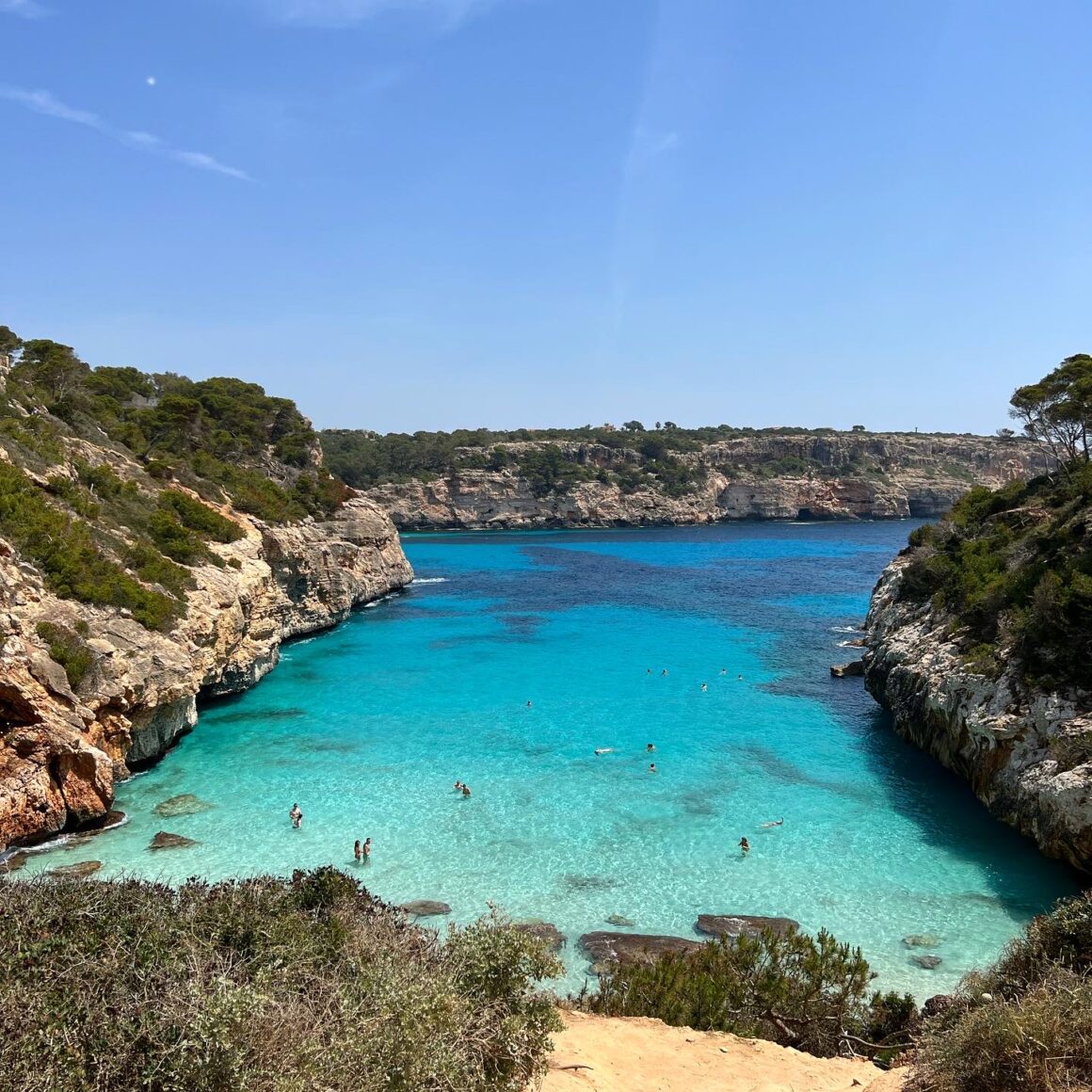 Calo des Moro, one of the most beautiful beaches in Mallorca.