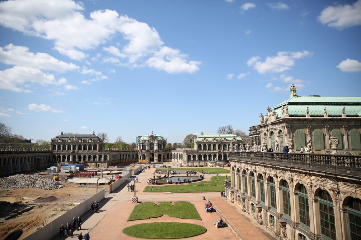 An exterior shot of the gardens at Zwinger Palace, one of the best things to do in Dresden