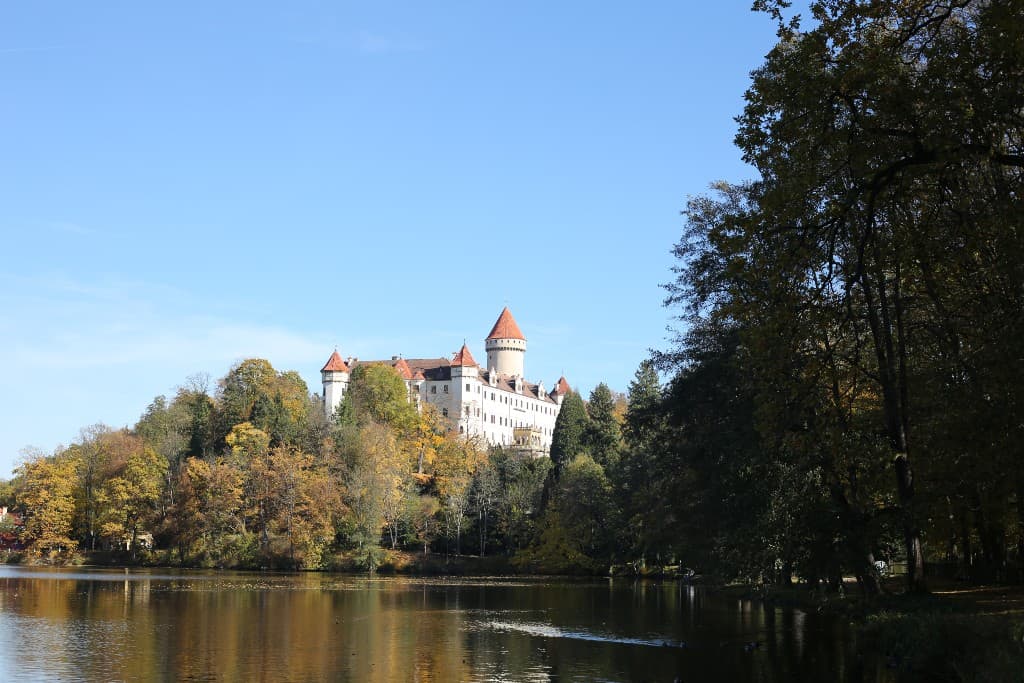 The iconic Konopiste Castle located in Benesov, Czech Republic