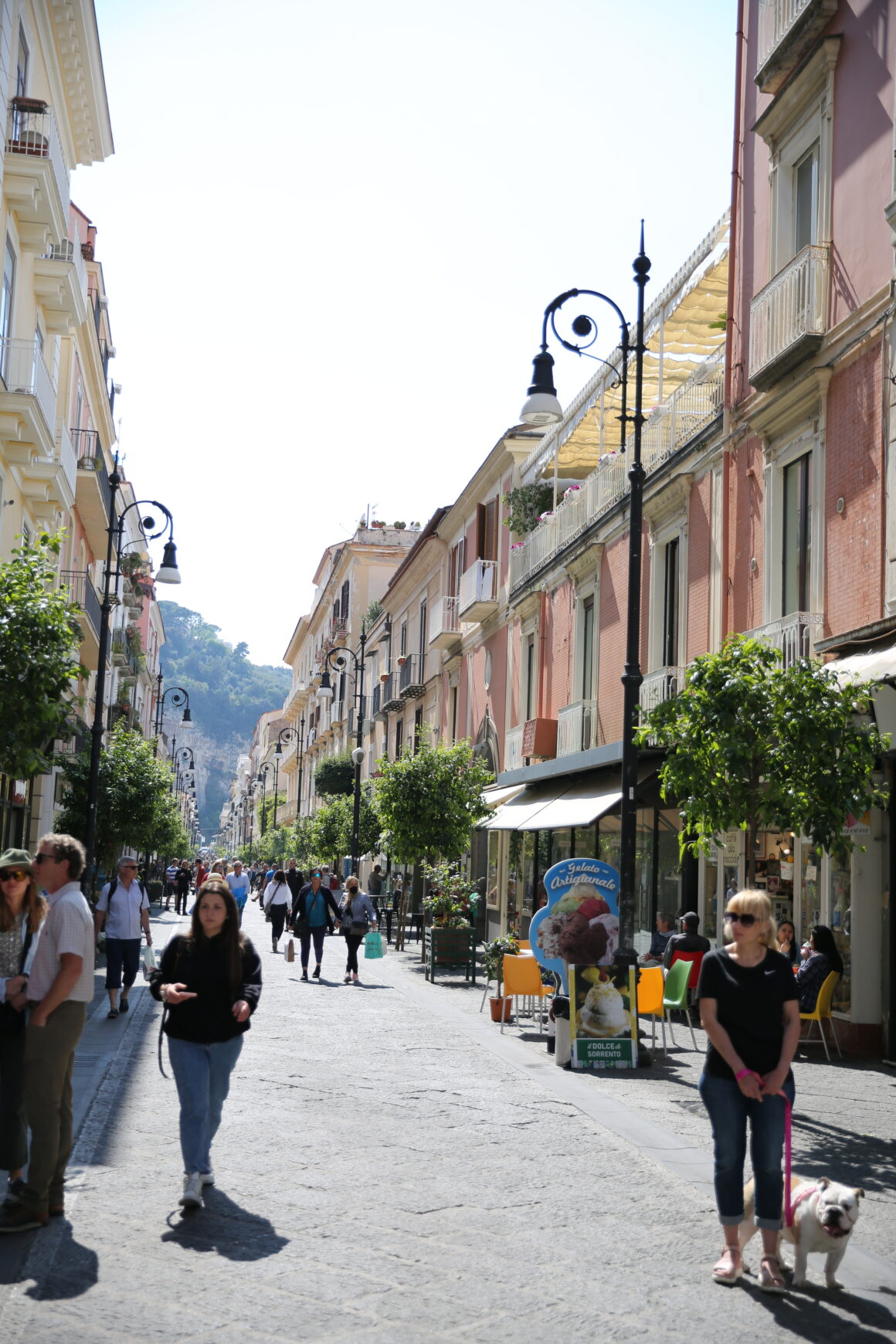 The main shopping street in Sorrento, on the Amalfi Coast