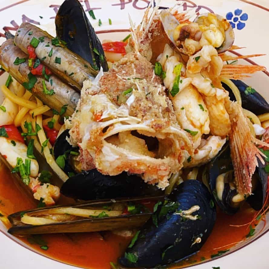 A mixture of seafood from La Tana Del Polpo, one of the best restaurants in Bari