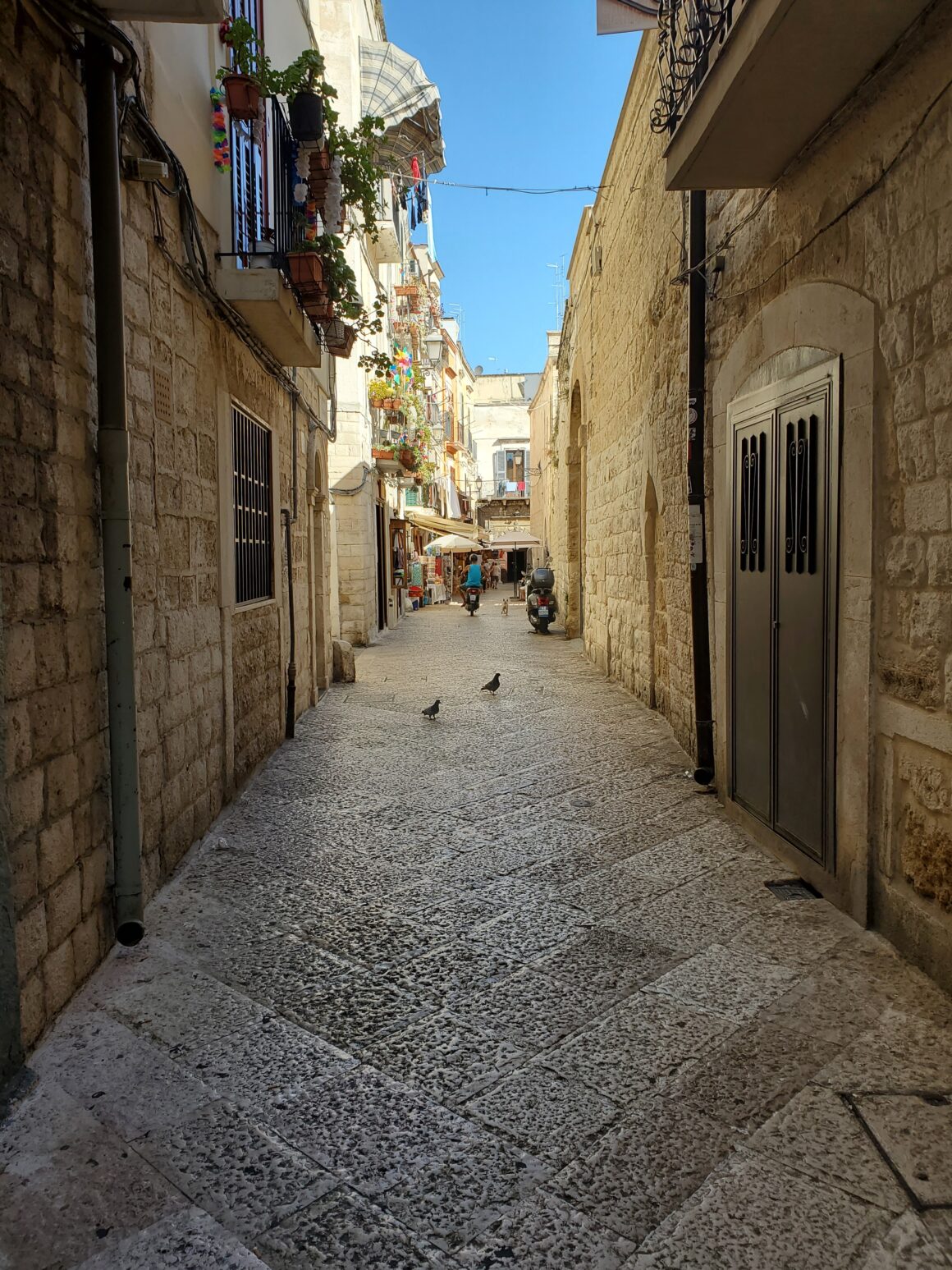 The winding streets of Old Town in Bari, Italy