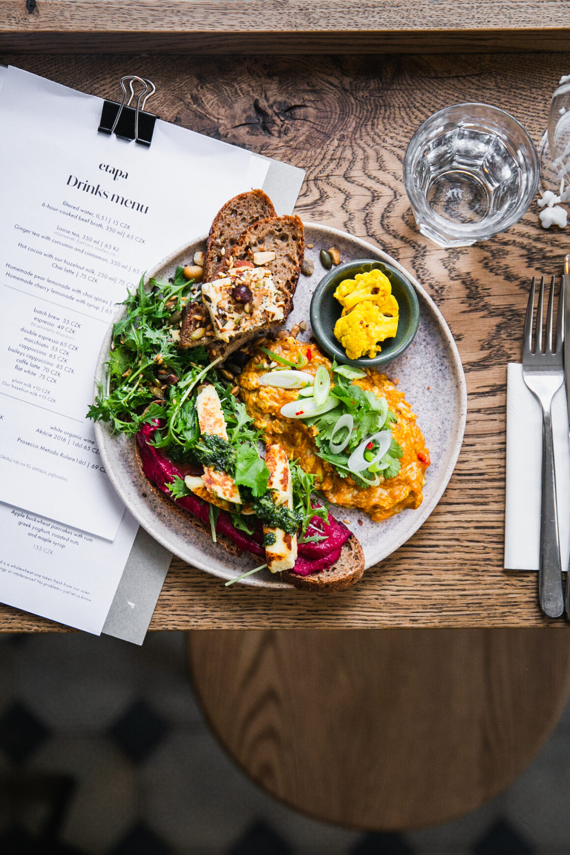 Brunch at Etapa, one of the best bakeries in Prague