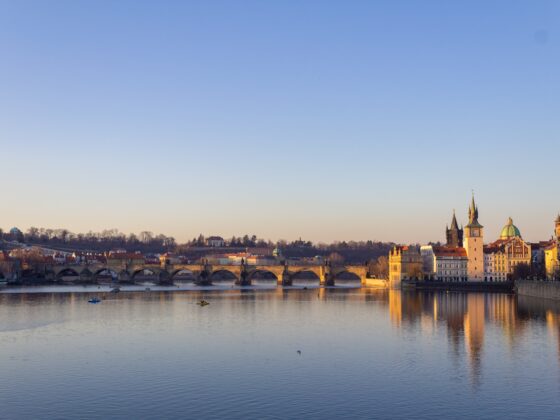 A photo of Prague and the Charles Bridge