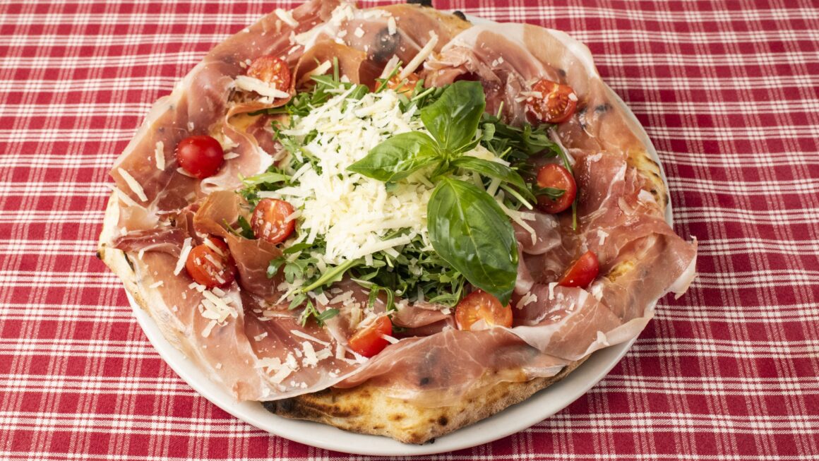 A Neopolitan pizza from San Carlo, one of the best restaurants in Prague.