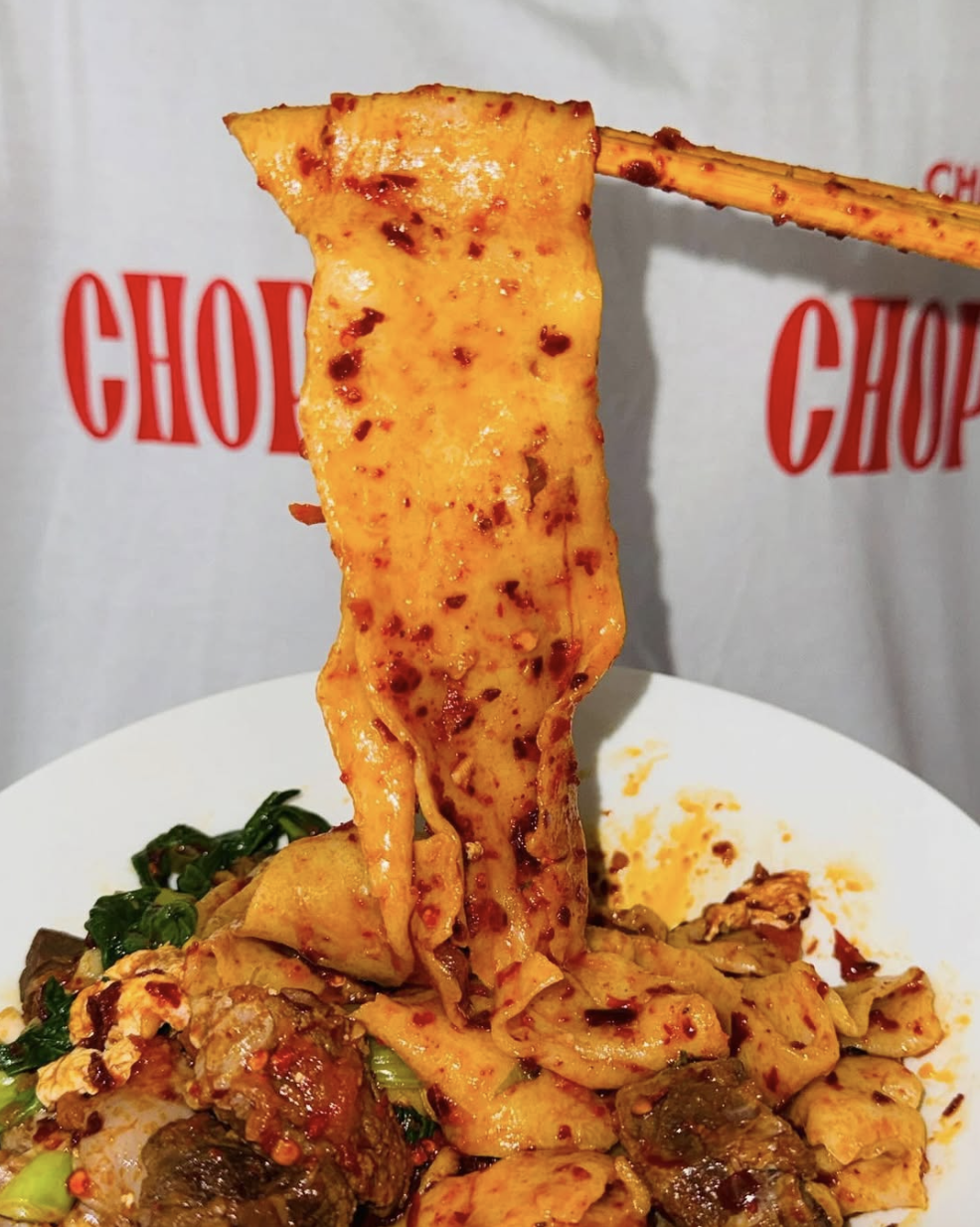 hand-pulled noodles at CHOPCHOP Chili in Prague, one of the best restaurants in Prague