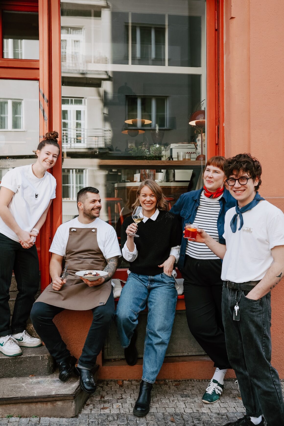 The staff at Sodo Bistro in Prague, one of the best restaurants in Prague. 