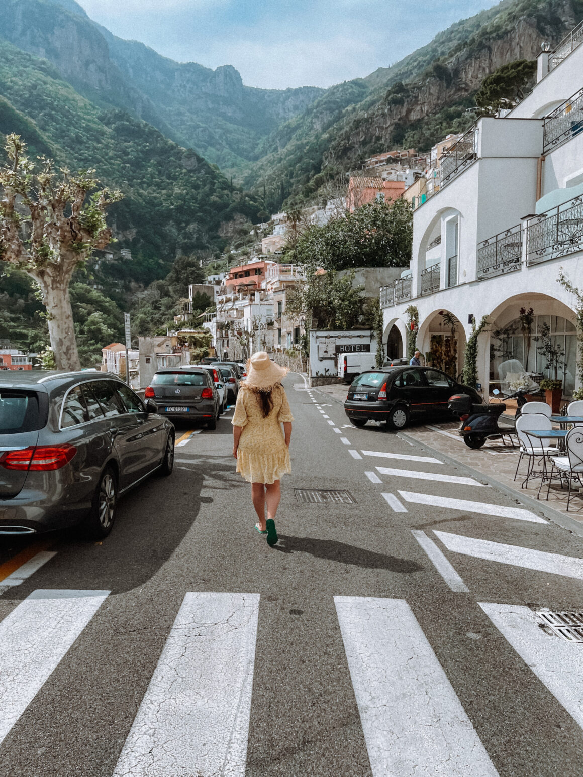 A woman walks in Fornillo, one of the best things to do in Positano