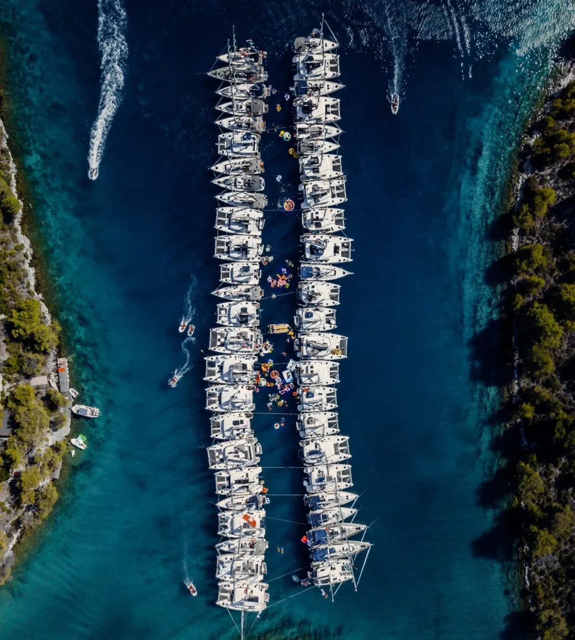 Tunnel Raft, one of the many reasons people want to sail Yacht Week Croatia