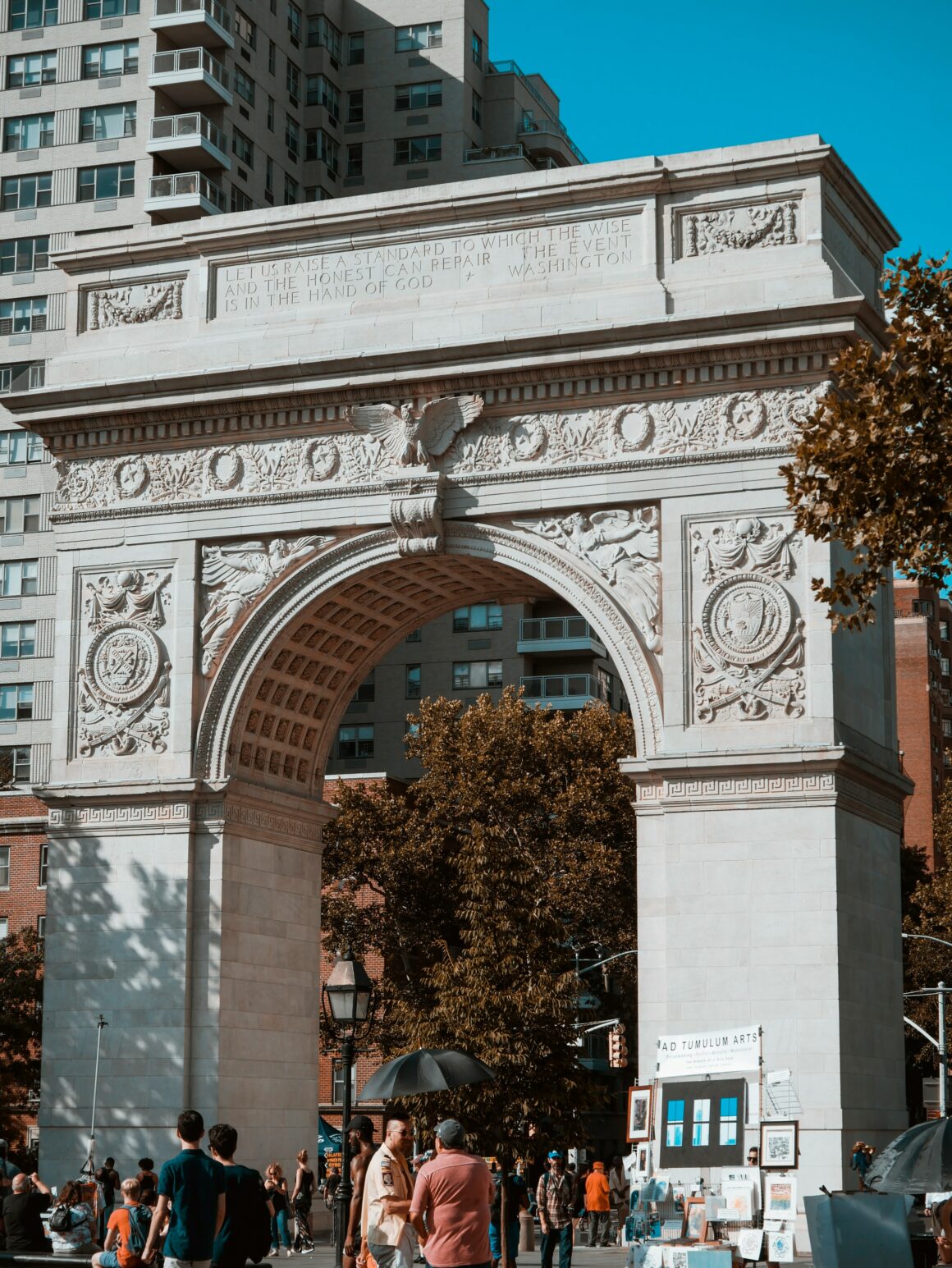 Washington Square Park, one of the best free things to do in New York City.
