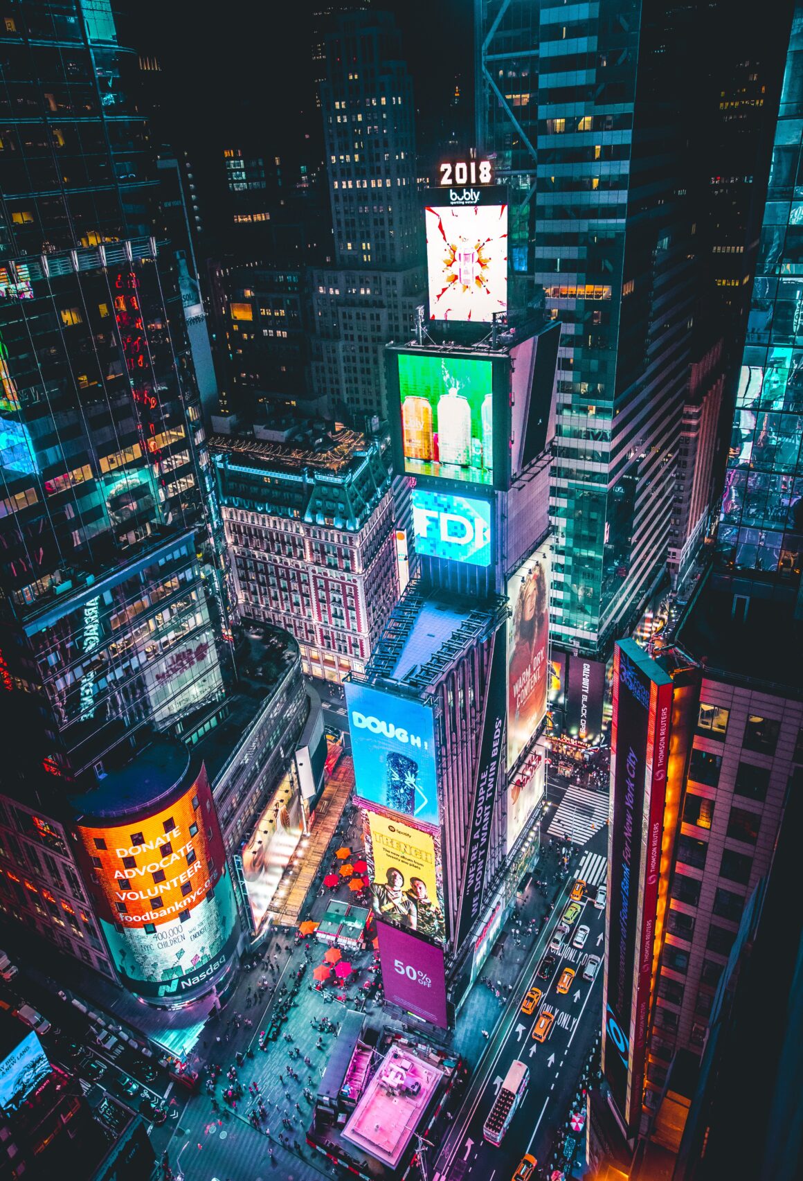 Times Square, one of the best free things to do in New York City.