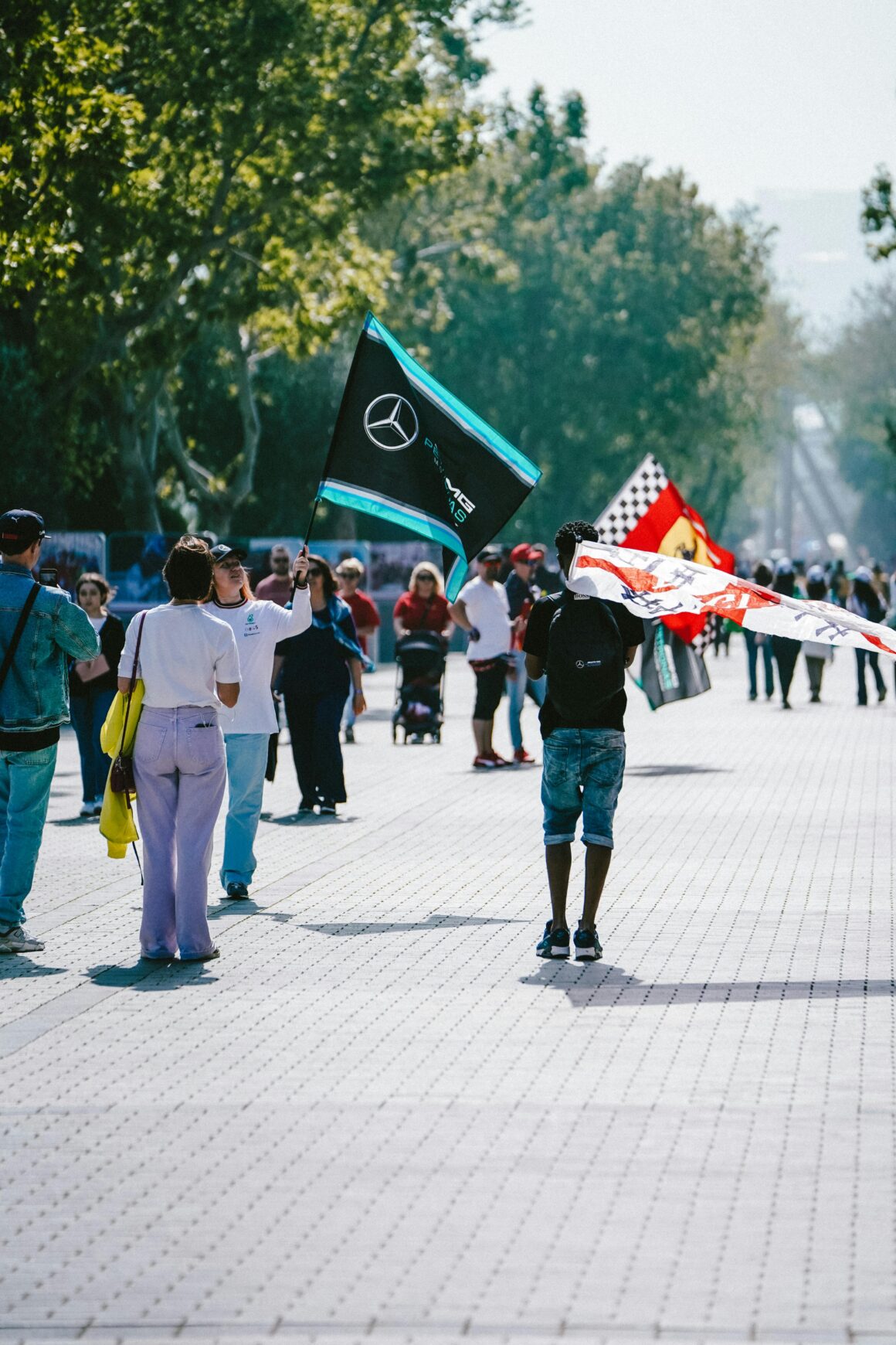 Fans display their favorite teams when attending an Formula 1 race