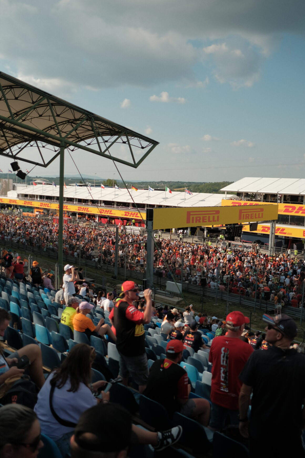 The grandstands at the Hungarian Grand Prix, one of the many tickets you can buy when attending a Formula 2 Grand Prix