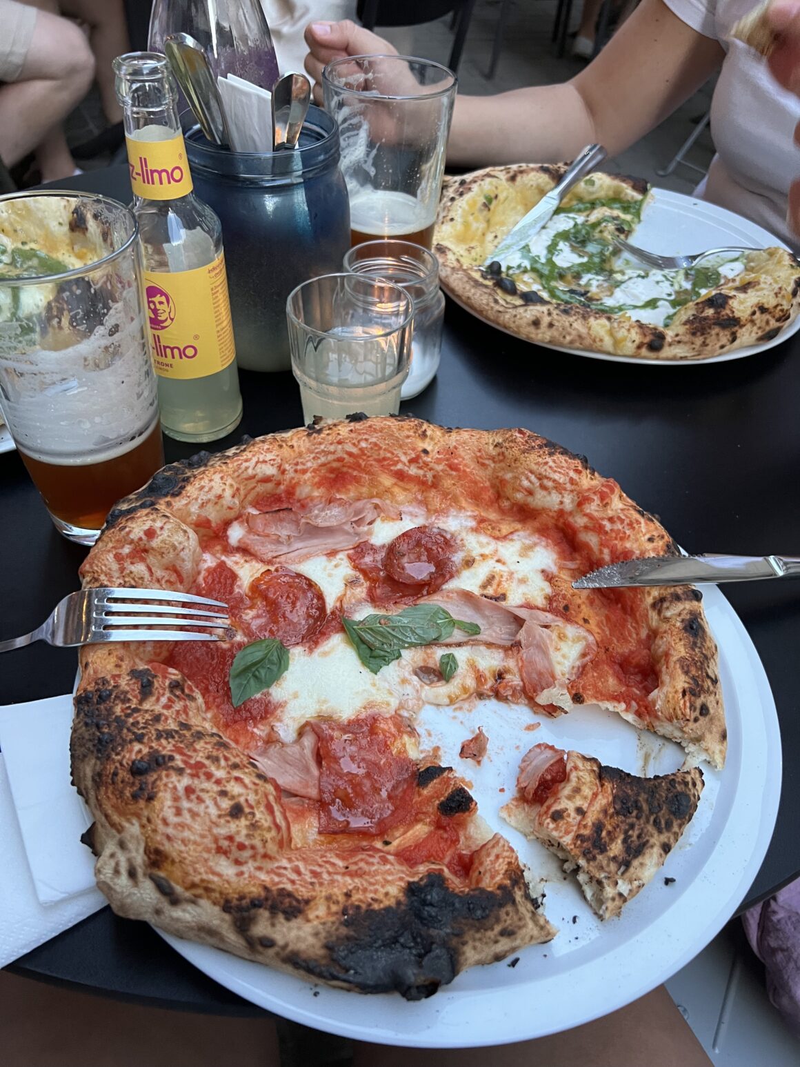 Pizza on the table at Circo Pizza, one of the best restaurants in Budapest