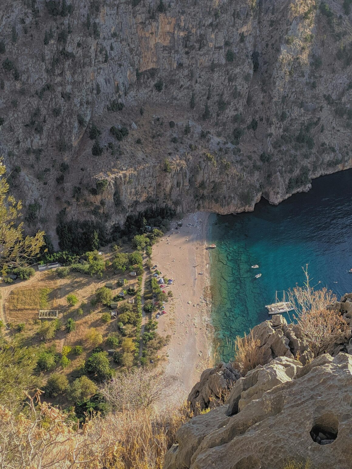 A view of Butterfly Valley, close to Fethiye, Turkey