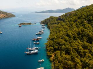 The beautiful waters and coves around Fethiye, Turkey