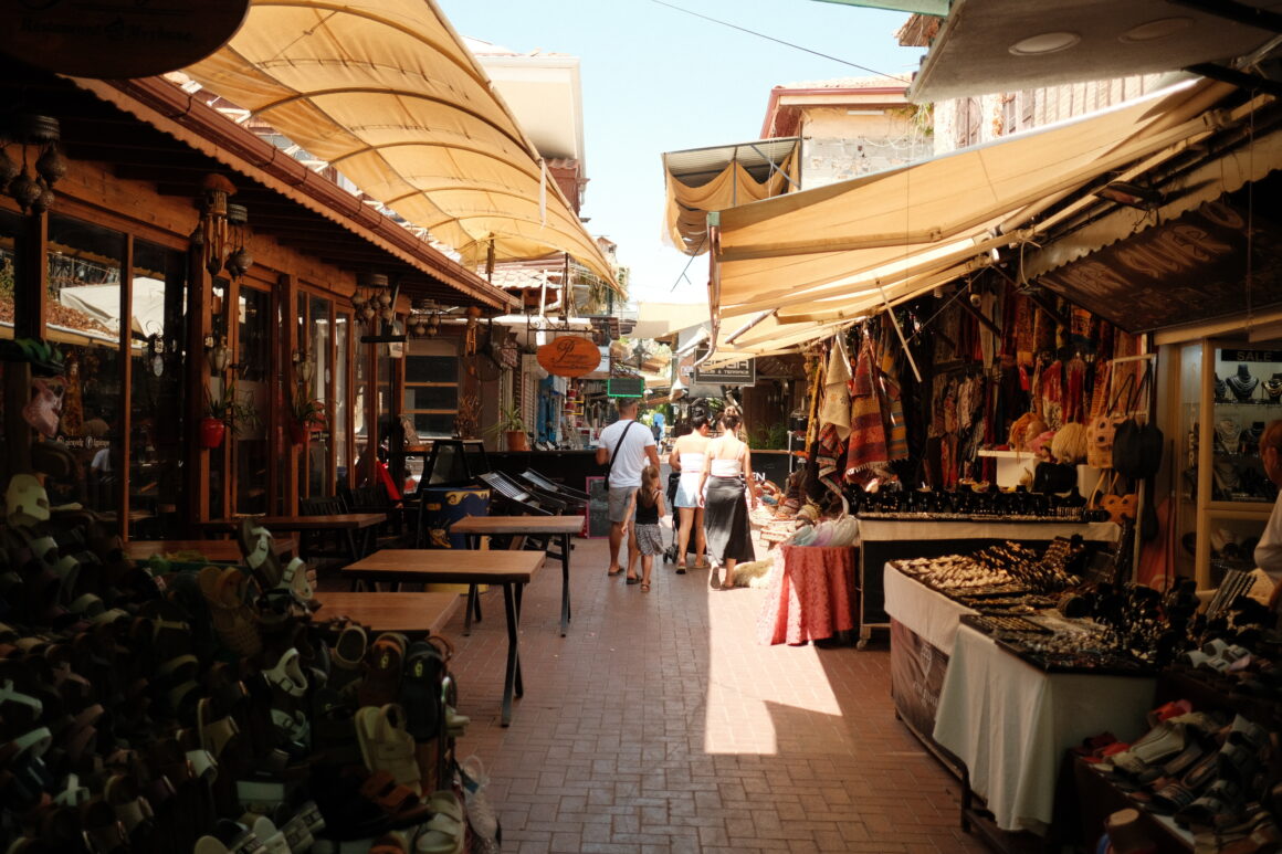 The markets in downtown Fethiye, home to some of the city's best restaurants