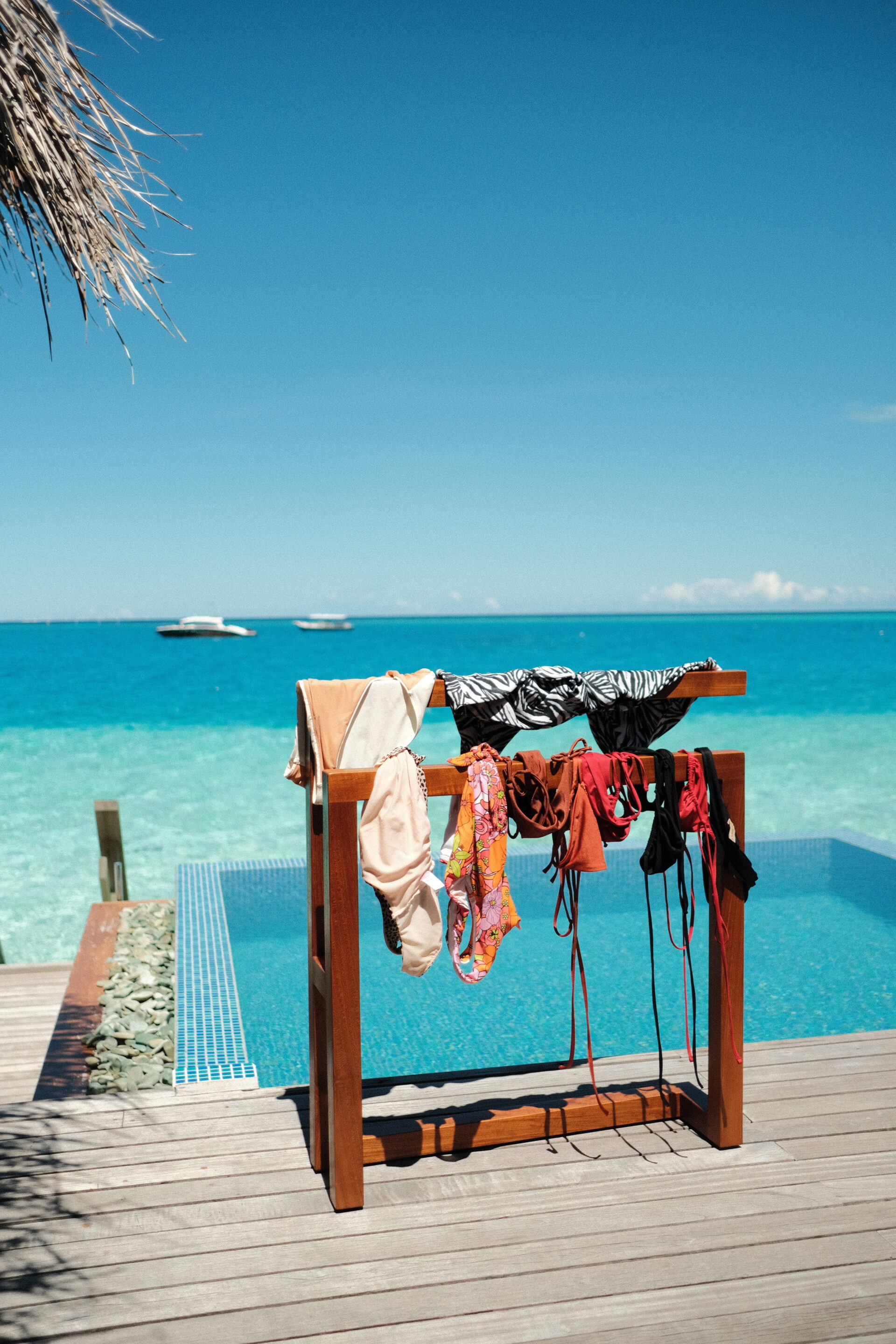 Clothes hang to dry in the Maldives