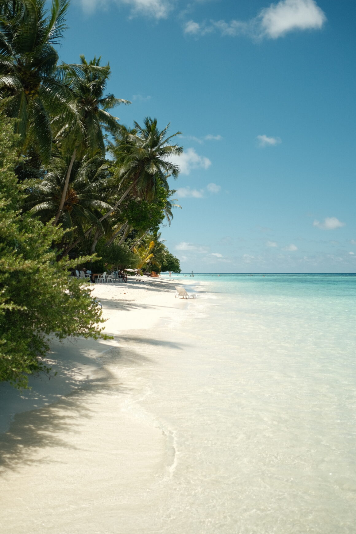 A beach in the Maldives, one of the safest beach destinations in the world